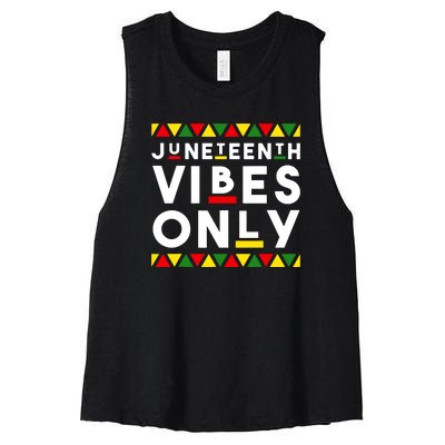 Awesome Independence Juneteenth Vibes Only Juneteenth 1865 Women's Racerback Cropped Tank