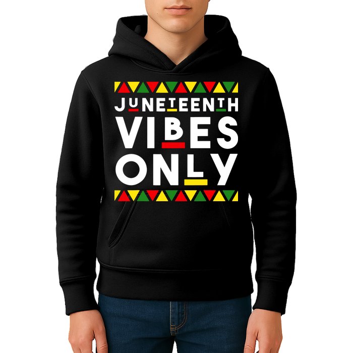 Awesome Independence Juneteenth Vibes Only Juneteenth 1865 Kids Hoodie