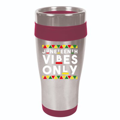 Awesome Independence Juneteenth Vibes Only Juneteenth 1865 16oz Travel Tumbler