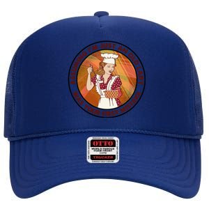 Assuming Im Just An Old Lady Cooking Was Your First Mistak Cute Gift High Crown Mesh Back Trucker Hat