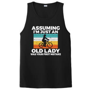 Assuming Im Just An Old Lady Was Your First Mistake Biking Gift PosiCharge Competitor Tank