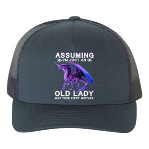 Assuming Im Just An Old Lady Was Your First Mistake Dragon Meaningful Gift Yupoong Adult 5-Panel Trucker Hat