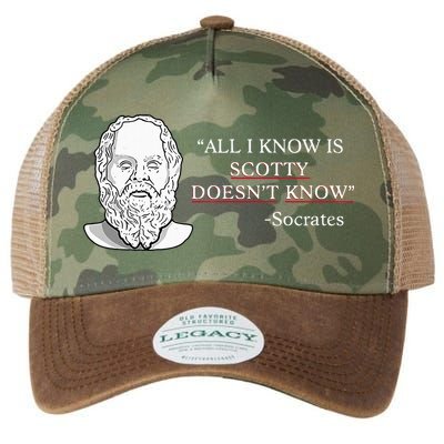 All I Know Is Scotty Doesn’T Know Socrates Legacy Tie Dye Trucker Hat