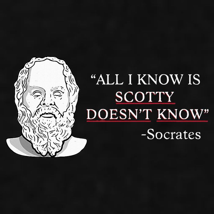All I Know Is Scotty Doesn’T Know Socrates Ladies PosiCharge Tri-Blend Wicking Tank