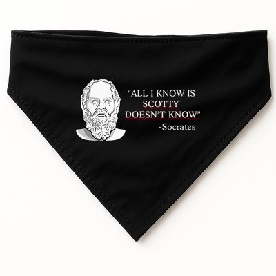 All I Know Is Scotty Doesn’T Know Socrates USA-Made Doggie Bandana
