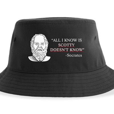 All I Know Is Scotty Doesn’T Know Socrates Sustainable Bucket Hat