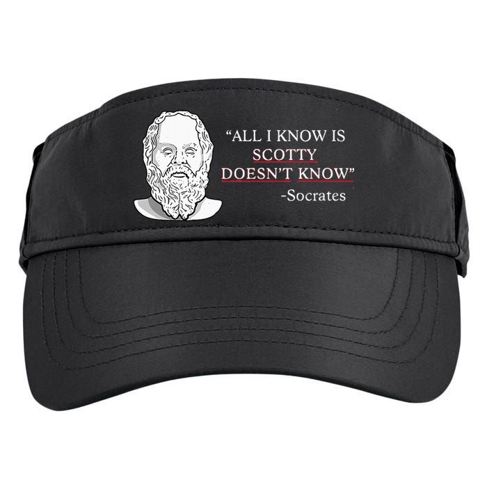 All I Know Is Scotty Doesn’T Know Socrates Adult Drive Performance Visor