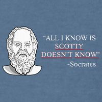 All I Know Is Scotty Doesn’T Know Socrates Garment-Dyed Sweatshirt