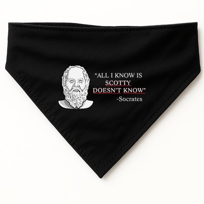 All I Know Is Scotty Doesn’T Know Socrates USA-Made Doggie Bandana