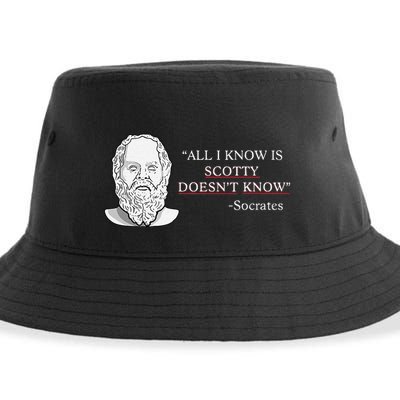 All I Know Is Scotty Doesn’T Know Socrates Sustainable Bucket Hat