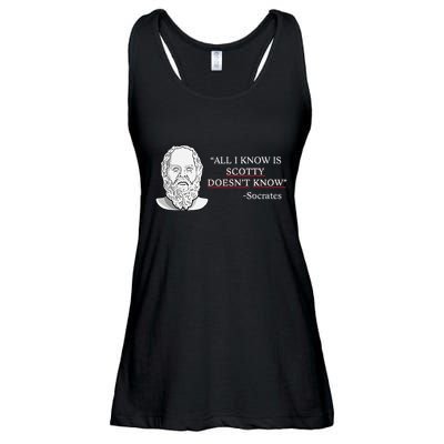 All I Know Is Scotty Doesn’T Know Socrates Ladies Essential Flowy Tank