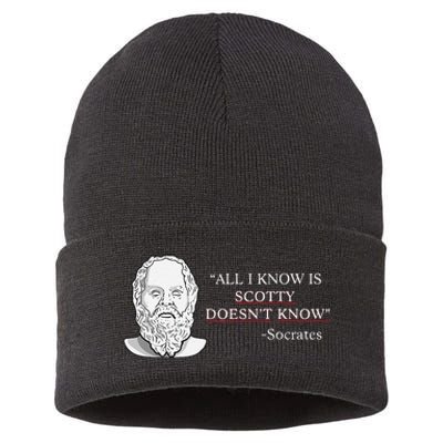 All I Know Is Scotty Doesn’T Know Socrates Sustainable Knit Beanie