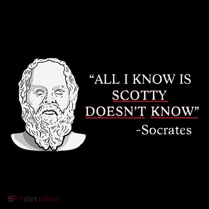 All I Know Is Scotty Doesn’T Know Socrates Cropped Pullover Crew