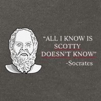 All I Know Is Scotty Doesn’T Know Socrates Cotton Canvas Backpack