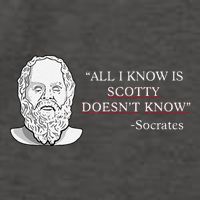 All I Know Is Scotty Doesn’T Know Socrates Vector Backpack