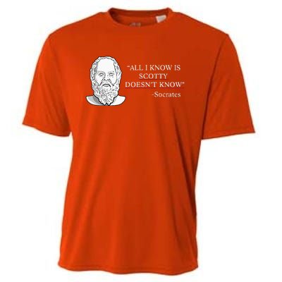 All I Know Is Scotty Doesn’T Know Socrates Cooling Performance Crew T-Shirt