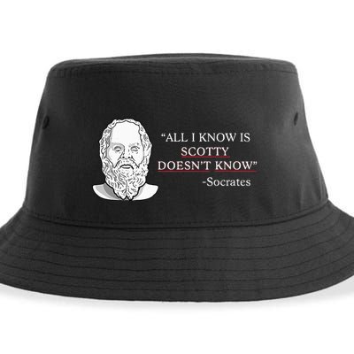 All I Know Is Scotty Doesn’T Know Socrates Sustainable Bucket Hat