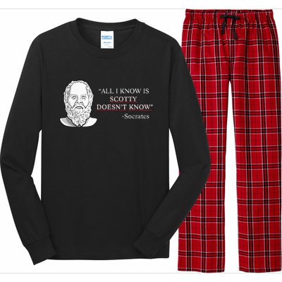 All I Know Is Scotty Doesn’T Know Socrates Long Sleeve Pajama Set