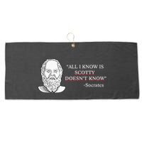 All I Know Is Scotty Doesn’T Know Socrates Large Microfiber Waffle Golf Towel