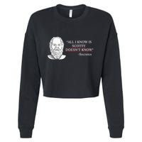 All I Know Is Scotty Doesn’T Know Socrates Cropped Pullover Crew