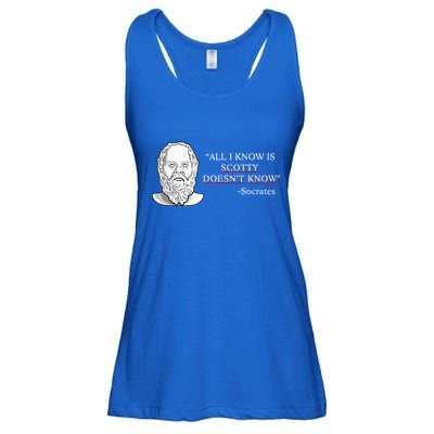 All I Know Is Scotty Doesn’T Know Socrates Ladies Essential Flowy Tank