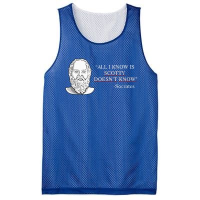 All I Know Is Scotty Doesn’T Know Socrates Mesh Reversible Basketball Jersey Tank