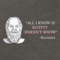 All I Know Is Scotty Doesn’T Know Socrates Cotton Canvas Backpack