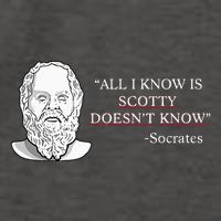 All I Know Is Scotty Doesn’T Know Socrates Vector Backpack