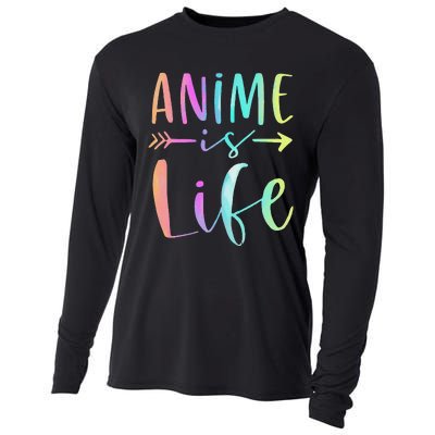 Anime is Life   Manga Anime Lover Gifts Anime Merch  Cooling Performance Long Sleeve Crew