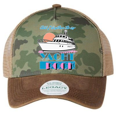 All I Listen To Is Yacht Rock Design Legacy Tie Dye Trucker Hat