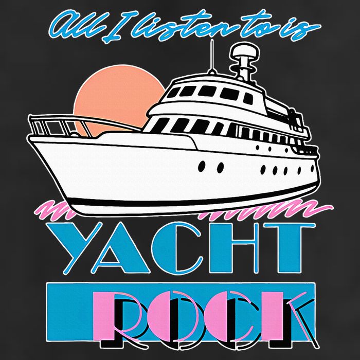 All I Listen To Is Yacht Rock Design Golf Towel