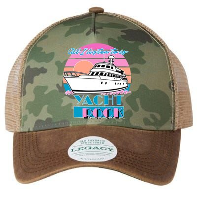 All I Listen To Is Yacht Rock Retro Legacy Tie Dye Trucker Hat