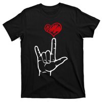 ASL I Love You Hand Heart American Sign Language T-Shirt