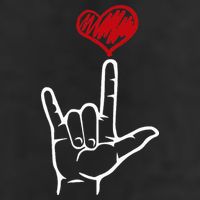 ASL I Love You Hand Heart American Sign Language Adult Drive Performance Visor