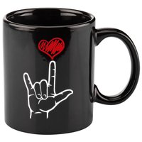 ASL I Love You Hand Heart American Sign Language 11oz C Handle Ceramic Mug