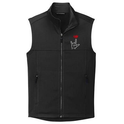 ASL I Love You Hand Heart American Sign Language Collective Smooth Fleece Vest