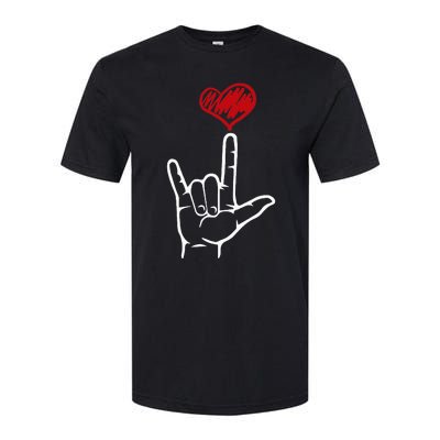 ASL I Love You Hand Heart American Sign Language Softstyle CVC T-Shirt