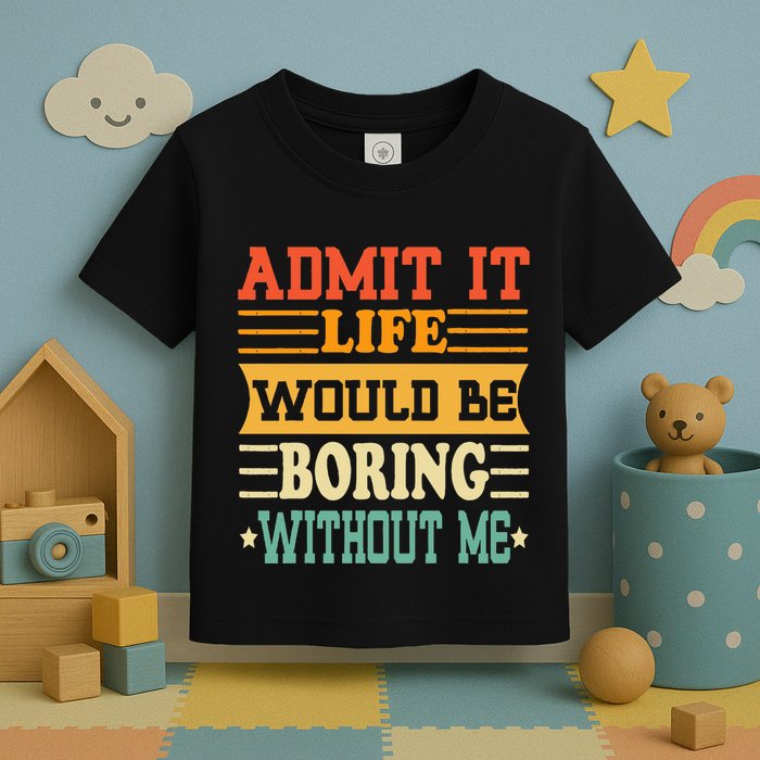 Admit It Life Would Be Boring Without Me Toddler T-Shirt