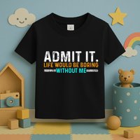 Admit It Life Would Be Boring Without Me Toddler T-Shirt