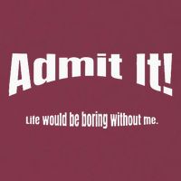 Admit It Life Would Be Boring Without Me Funny Phrase 16oz Travel Tumbler