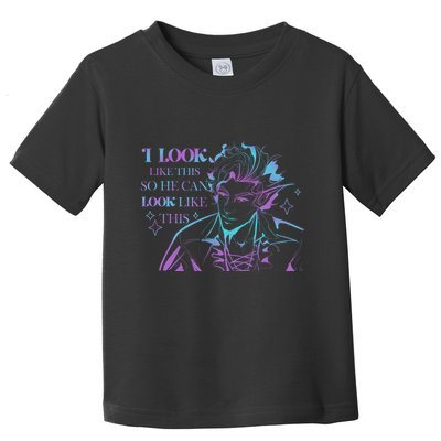 Astarion I Look Like This So He Can Look Like This Astarion BaldurS Gate 3 Toddler T-Shirt