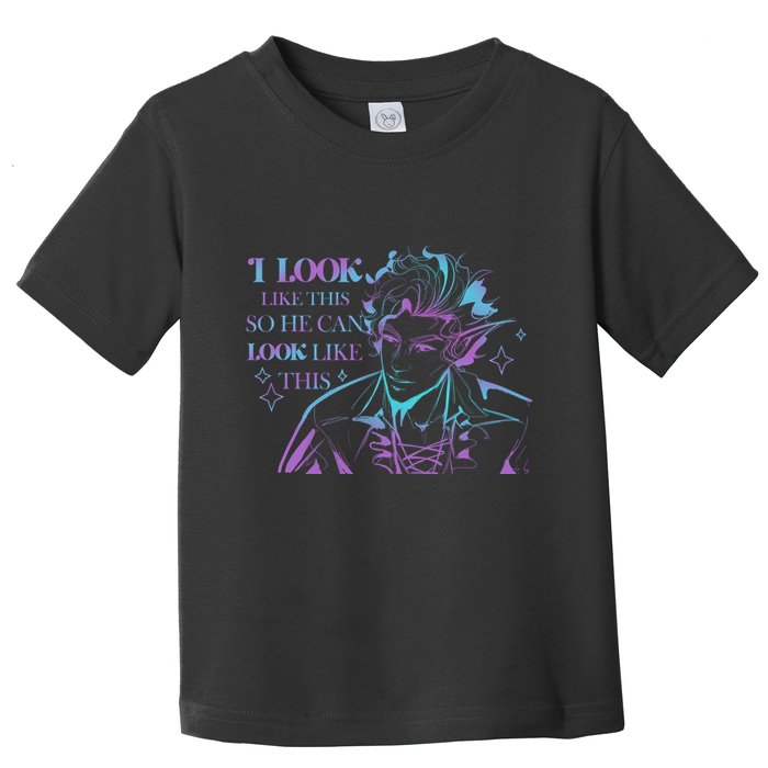 Astarion I Look Like This So He Can Look Like This Astarion BaldurS Gate 3 Toddler T-Shirt