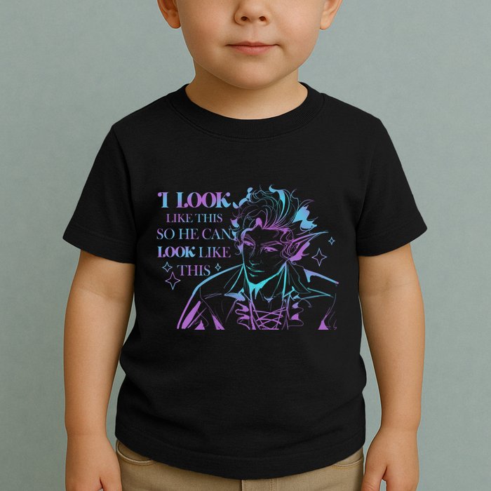 Astarion I Look Like This So He Can Look Like This Astarion BaldurS Gate 3 Toddler T-Shirt