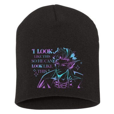 Astarion I Look Like This So He Can Look Like This Astarion BaldurS Gate 3 Short Acrylic Beanie