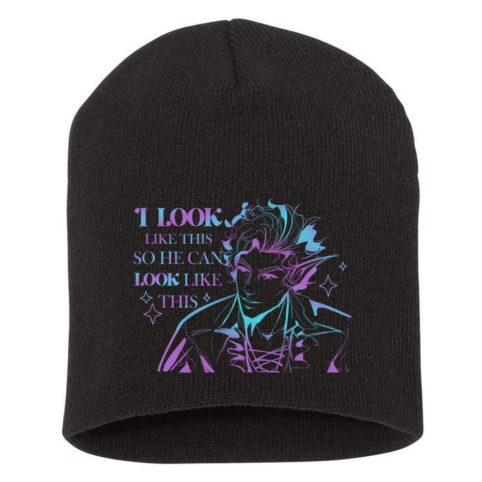Astarion I Look Like This So He Can Look Like This Astarion BaldurS Gate 3 Short Acrylic Beanie