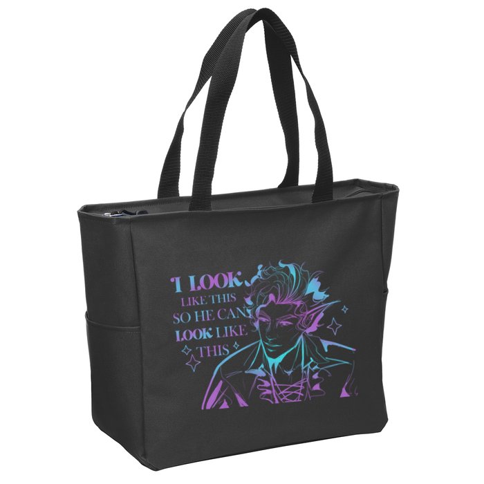 Astarion I Look Like This So He Can Look Like This Astarion BaldurS Gate 3 Zip Tote Bag