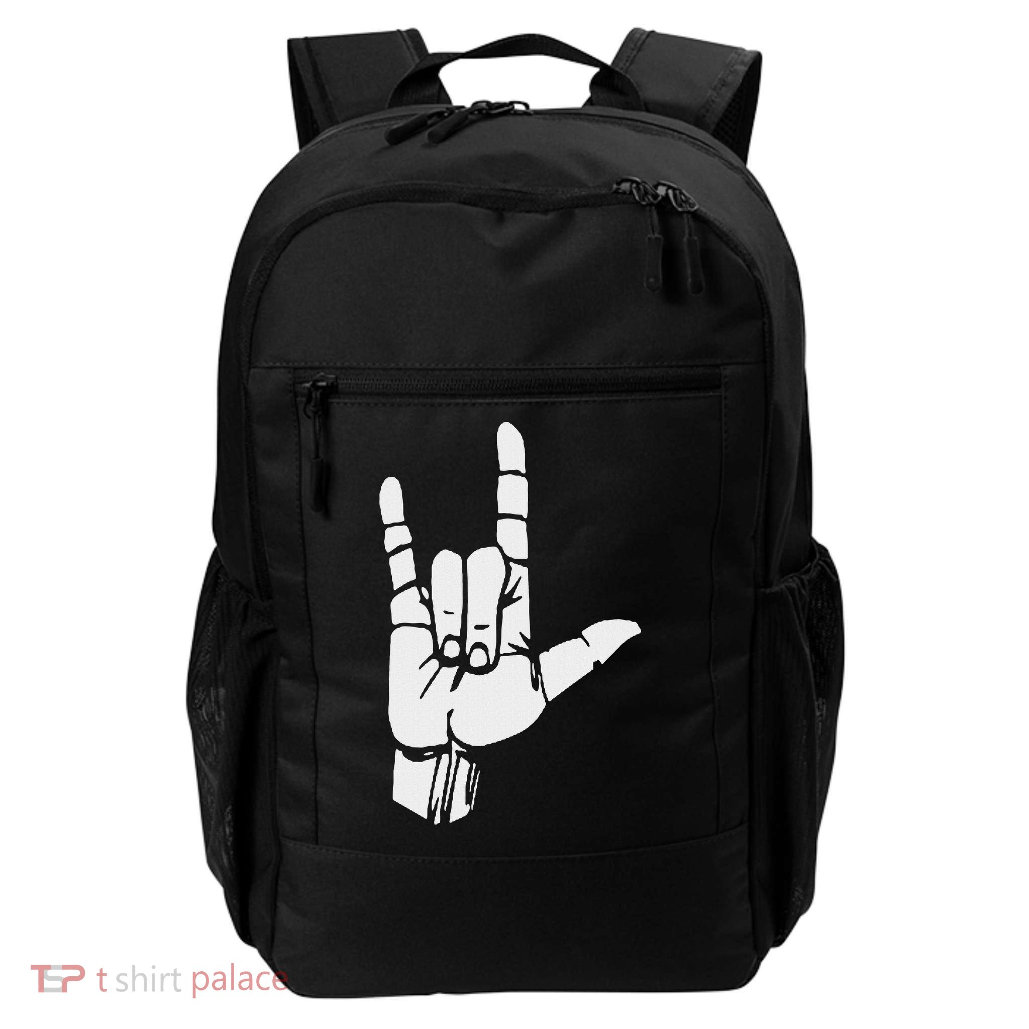 Asl I Love You Gift American Sign Language Daily Commute Backpack