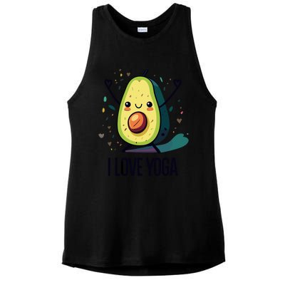 Avocado I Love Yoga Ladies PosiCharge Tri-Blend Wicking Tank