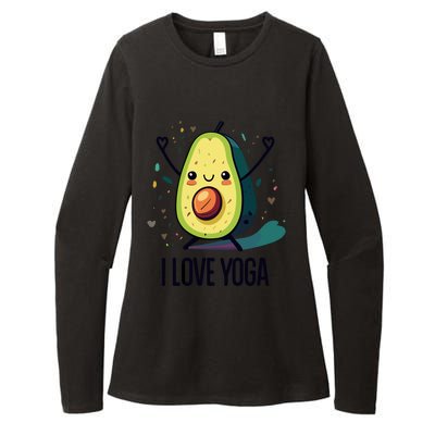 Avocado I Love Yoga Womens CVC Long Sleeve Shirt