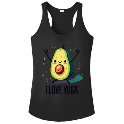 Avocado I Love Yoga Ladies PosiCharge Competitor Racerback Tank